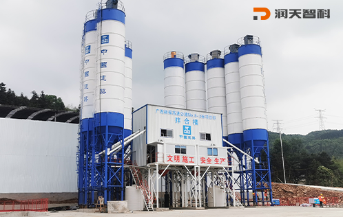 Double HZS120F concrete mixing station